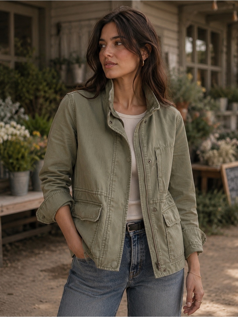 NWOT Madewell Women’s Sage Green Utility Jacket XXS